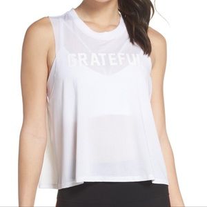 SPIRITUAL GANGSTER White Grateful Crop Tank Size Medium